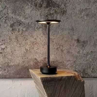 Bordslampa dumbbell led bar svart