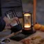 Bordslampa lantern design led svart färg