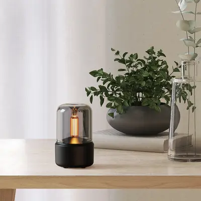 Luftfuktare candlelight svart