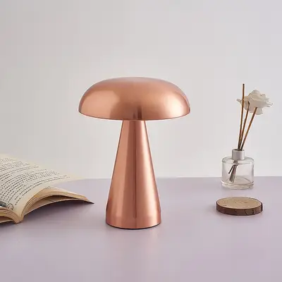 Bordslampa mushroom rose gold