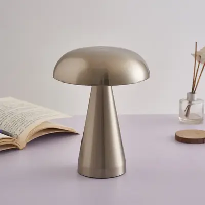 Bordslampa mushroom silver