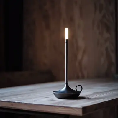 Bordslampa vintage design svart