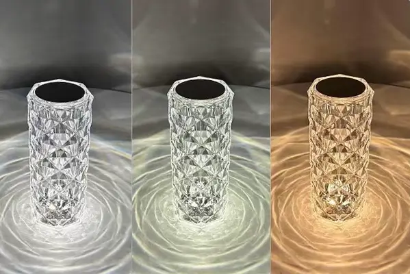 Trådlös bordslampa kristall design