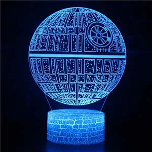 3D Led lampa - Deathstar