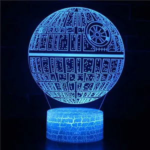 3D Led lampa - Deathstar