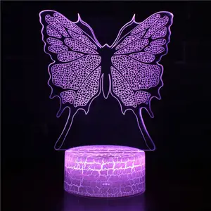 3D Led lampa - Fjäril