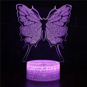 3D Led lampa - Fjäril