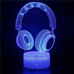 3D Led lampa - Hörlurar