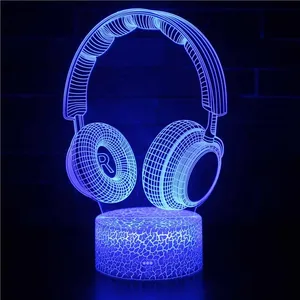 3D Led lampa - Hörlurar