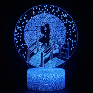 3D Led lampa - Love