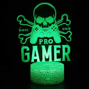 3D Led lampa - Pro Gamer