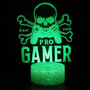 3D Led lampa - Pro Gamer