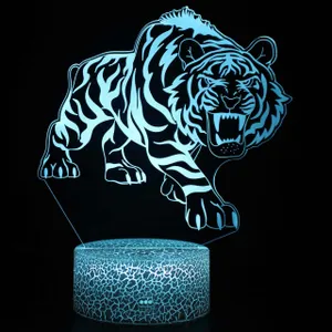 3D Led lampa - Tiger