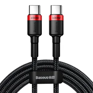 Baseus Cafule PD2.0 USB-C till USB-C, 100w, 20v, 5a, 2m - Röd/Svart