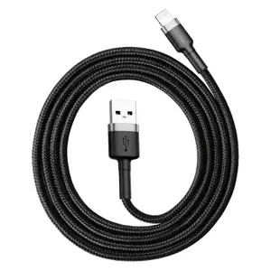 Baseus Cafule USB-A till Lightning Kabel, 2.4A, 1m - Svart/Grå