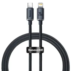 Baseus Crystal Shine Snabbladdare USB-C till Lightning kabel, 20w, 1.2m - Svart