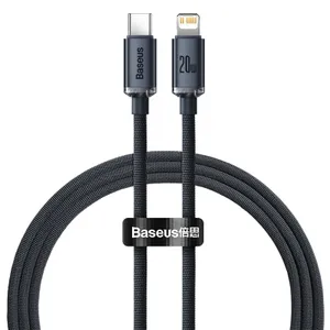 Baseus Crystal Shine Snabbladdare USB-C till Lightning kabel, 20w, 1.2m - Svart