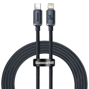 Baseus Crystal Shine Snabbladdare USB-C till Lightning kabel, 20w, 2m - Svart