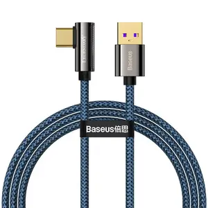 Baseus Legend Vinklad Snabbladdare USB-A till USB-C, 60w, 1m - Blå