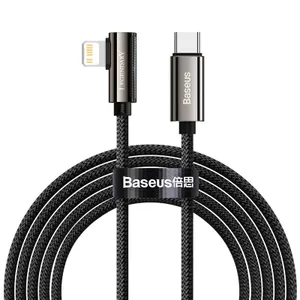 Baseus Legend Vinklad Snabbladdare USB-C till Lightning, 20w, 1m - Svart