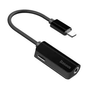 Baseus Lightning Adapter, Aux 3.5 mm - Svart
