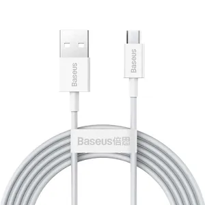 Baseus Superior Snabbladdare USB-A till Micro-USB Kabel, 2A, 2m - Vit