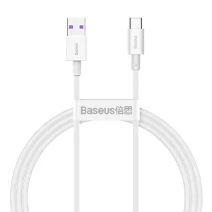 Baseus Superior Snabbladdare USB-A till USB-C Kabel 66W 1m - Vit