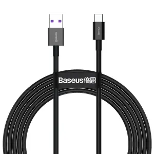 Baseus Superior Snabbladdare USB-A till USB-C Kabel 66W 2m - Svart