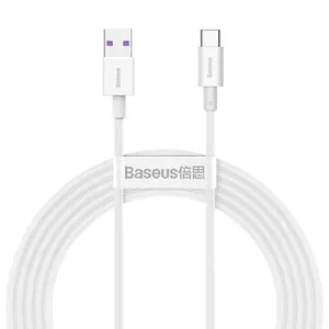 Baseus Superior Snabbladdare USB-A till USB-C Kabel 66W 2m - Vit