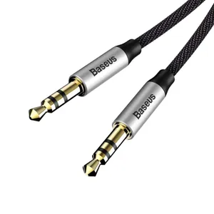 Baseus Yiven Aux kabel 3.5mm, 1.5m - Svart/Silver