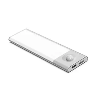 Garderobslampa LED med rörelsesensor, 130 mm - Silver