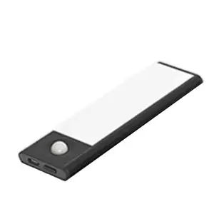 Garderobslampa LED med rörelsesensor, 130 mm - Svart