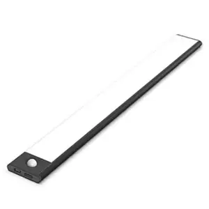 Garderobslampa LED med rörelsesensor, 400 mm - Svart