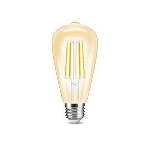 Gledopto Filament Led PRO, E27, 7W, CCT, Amber (ST64), Zigbee