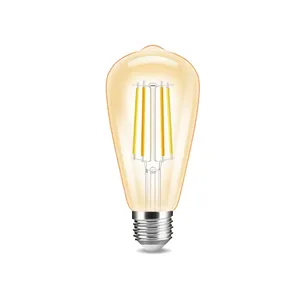 Gledopto Filament Led PRO, E27, 7W, CCT, Amber (ST64), Zigbee