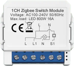 Inbyggnadsrelä, 1 kanal, ZigBee