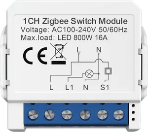 Inbyggnadsrelä, 1 kanal, ZigBee