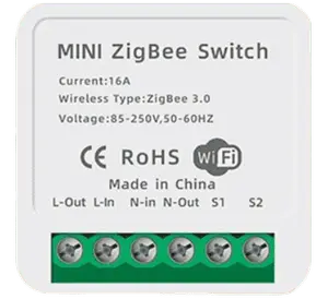 Inbyggnadsrelä, 16A, 2 Kanaler, Zigbee