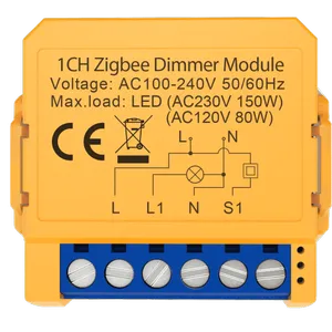 Inbyggnadsrelä med dimmerfunktion, 1 kanal, ZigBee