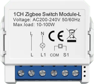 Inbyggnadsrelä utan nolla, 1 kanal, ZigBee