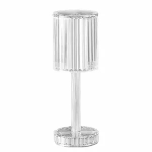 Portabel bordslampa kristall design