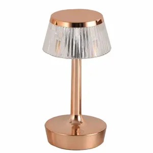 Portabel bordslampa - Rosa guld
