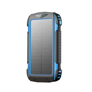 Powerbank med Solcellsladdning 30000 mAh - Blå