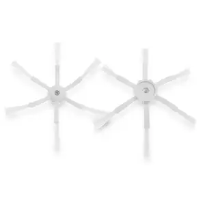 Sidoborste till Roborock, 6 armad, vit (2-pack)