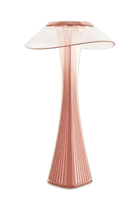 Slimmad portabel bordslampa - Rosa guld