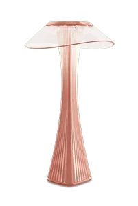 Slimmad portabel bordslampa - Rosa guld