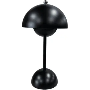 Svamplampa Flower Bud – Matte black LED Bordslampa