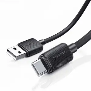 USB C Kabel Snabbladdning 2 meter, 3A, svart