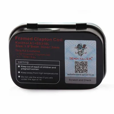 Demon Killer Framed Clapton Coil (10-pack, 0,26 ohm, Kanthal/SS)