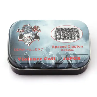 Demon Killer Spaced Clapton Coil (10-pack, 0,35 ohm, Kanthal/SS)